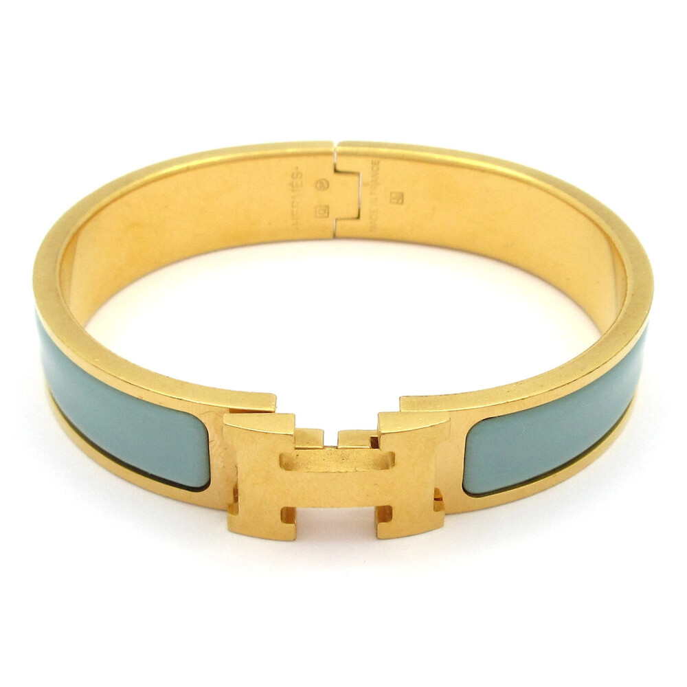 Hermes Clic H Gold Light Blue Hardware #349510H72B
